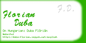florian duba business card
